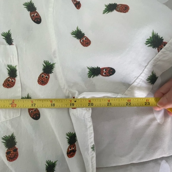 Men’s Brave Soul London Pineapple Novelty Button Down Shirt - Picture 4 of 7